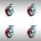 Service Caster 6 Inch SS Poly on Aluminum Swivel Caster Set with Roller Bearings and Brakes SCC SCC-SS30S620-PAR-TLB-4 - alternate 1